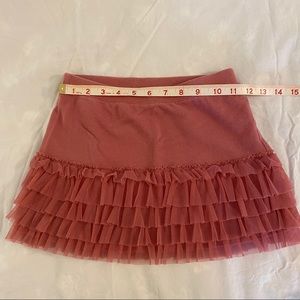 Gap Kids size 8 knit pink skirt w/ tulle ruffles